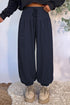 Wide Leg Full Length Elastic Waist Drawstring Pants