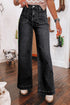 Wide Leg Pocketed High Waist Jeans