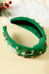 Wide Rice Beaded Rhinestone Embellished Statement Headband