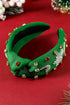 Wide Rice Beaded Rhinestone Embellished Statement Headband