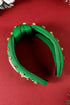 Wide Rice Beaded Rhinestone Embellished Statement Headband