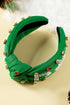 Wide Rice Beaded Rhinestone Embellished Statement Headband