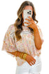 Wide Ruffle Sleeve Floral Print Relaxed Woven Blouse