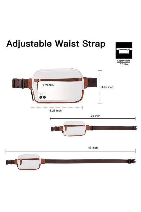 Wide Strap Patched Faux Leather Camera Crossbody Bag