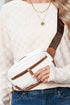 Wide Strap Patched Faux Leather Camera Crossbody Bag
