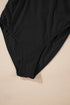 Wide Strap Ruched Color Block One Piece Swimsuit