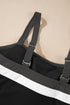 Wide Strap Ruched Color Block One Piece Swimsuit