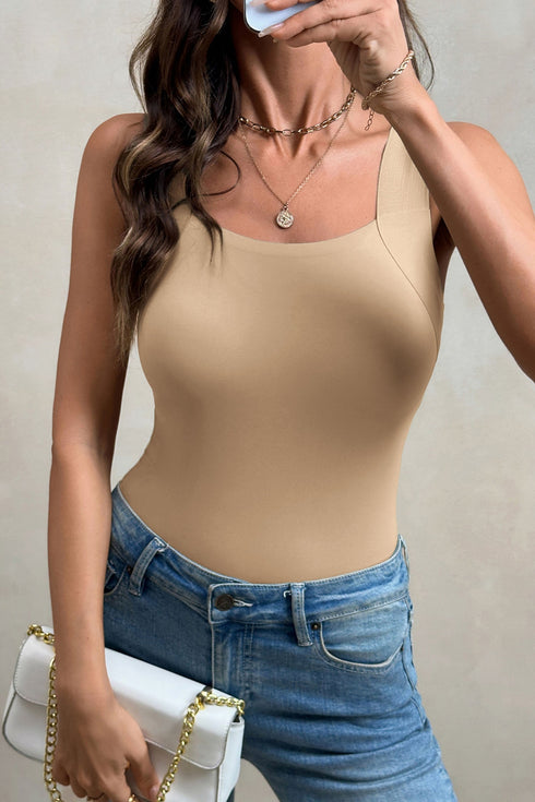 Wide Strap Splicing Activewear Athleisure Tank Top