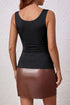 Wide Strap Splicing Activewear Athleisure Tank Top
