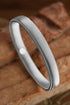 Wide Stretchy Plated Metal Rhinestone Detail Bangle Bracelet