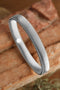 Wide Stretchy Plated Metal Rhinestone Detail Bangle Bracelet