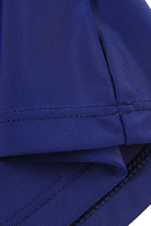 Wide Waistband Smooth Stretch Mini Swim Skirt