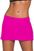 Wide Waistband Smooth Stretch Mini Swim Skirt