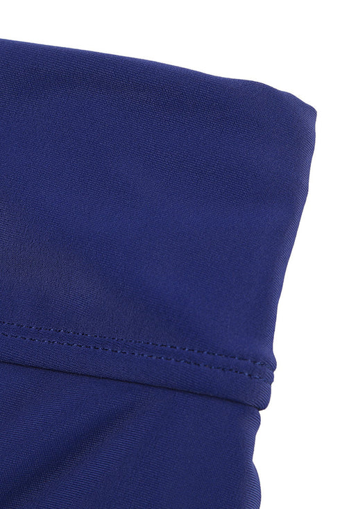 Wide Waistband Smooth Stretch Mini Swim Skirt