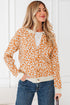 Wild Animal Pattern Button Front Knit Cardigan