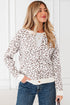 Wild Animal Pattern Button Front Knit Cardigan