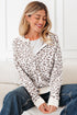 Wild Animal Pattern Button Front Knit Cardigan