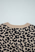Wild Animal Pattern Button Front Knit Cardigan