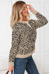 Wild Animal Pattern Button Front Knit Cardigan