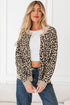 Wild Animal Pattern Button Front Knit Cardigan