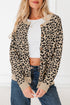 Wild Animal Pattern Button Front Knit Cardigan