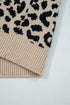 Wild Animal Pattern Button Front Knit Cardigan