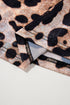 Wild Animal Pattern Sheer Mesh Long Sleeve Slim Top