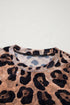 Wild Animal Pattern Sheer Mesh Long Sleeve Slim Top