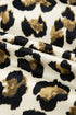 Wild Animal Print Tie Front Bubble Sleeve Peplum Blouse