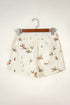 Wild Duck Mallard Print Drawstring Stretch Denim Shorts