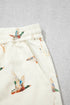 Wild Duck Mallard Print Drawstring Stretch Denim Shorts