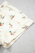 Wild Duck Mallard Print Drawstring Stretch Denim Shorts