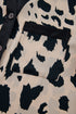 Wild Pattern Contrast Trim Button Down Sleepwear Set