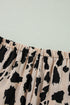 Wild Pattern Contrast Trim Button Down Sleepwear Set