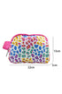 Wild Pattern Wide Strap Zippered Nylon Sling Bag