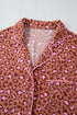 Wild Print Short Sleeve Button Down Wide Leg Pajama Set