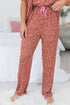 Wild Print Short Sleeve Button Down Wide Leg Pajama Set