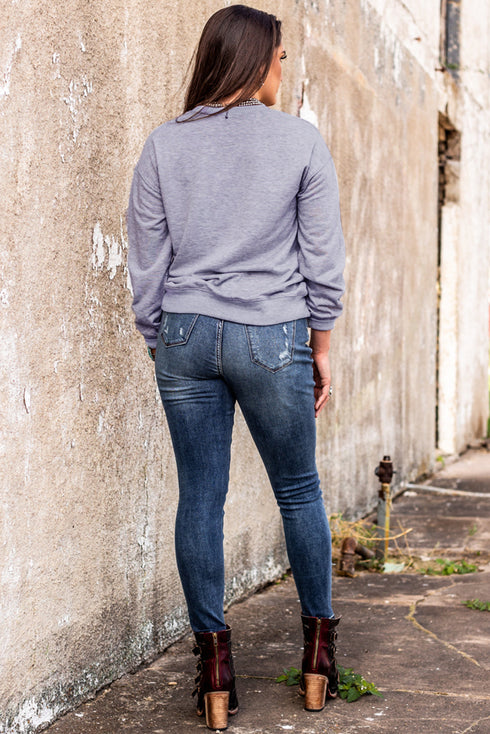 Wild Soul Western Graphic Print Drop Shoulder Pullover Sweatshirt