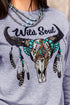 Wild Soul Western Graphic Print Drop Shoulder Pullover Sweatshirt