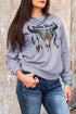 Wild Soul Western Graphic Print Drop Shoulder Pullover Sweatshirt