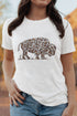 Wild Spirit Leopard Print Buffalo Graphic Crewneck Tee Shirt