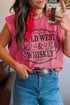 Wild West Print Sleeveless Muscle Tank Top
