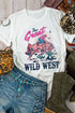 Wild West Rodeo Graphic Short Sleeve Crew Neck Tee