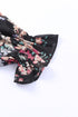 Wildflower Print Long Sleeve Chiffon V Neck Blouse