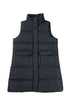 Windproof Longline Full Zipper Puffer Vest with Pockets