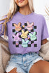 Wisteria Bunny Bible Verses Checkered Print Easter T Shirt