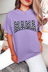 Wisteria Checkerboard MAMA Graphic Crewneck Tee