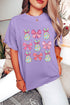 Wisteria Dotty Bowknot Bunny Graphic Crewneck Easter Fashion T Shirt