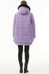 Wisteria Plush Linen Zip Up Hooded Puffer Coat