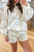 Woodland Camouflage Long Sleeve Top And Short Set